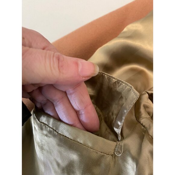 Egon Von Furstenberg Double-Breasted Overcoat Tan Wool Cashmere Size 42 R - Picture 9 of 15